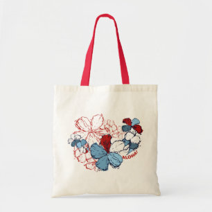 Gekritzel-Hibiskus-Taschen-Tasche Tragetasche