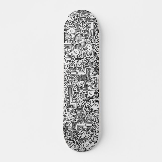 Gekritzel-Skateboard Skateboard (Vorne)