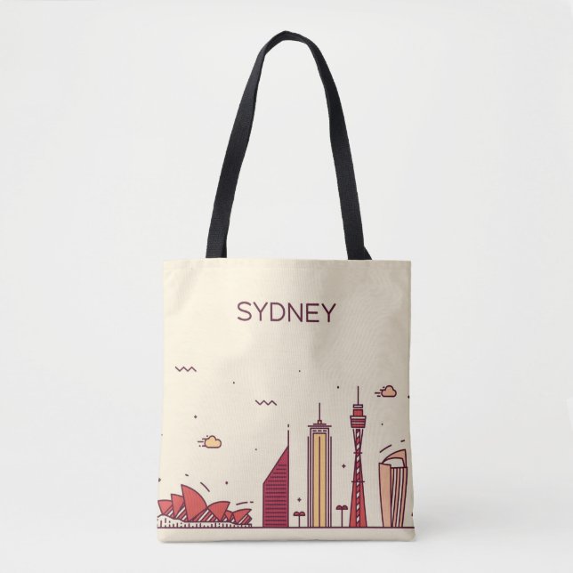 Gekritzel-Skyline Sydneys, Australien | (Vorderseite)