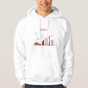 Gekritzel-Skyline Sydneys, Australien Hoodie