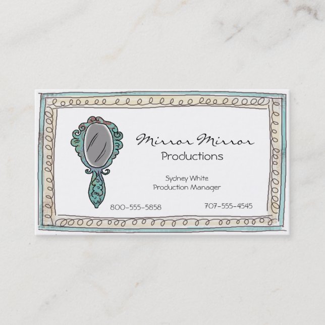 Gekritzel-Spiegel-Visitenkarten Visitenkarte (Vorderseite)