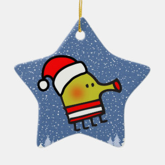 Gekritzel-Sprungs-Weihnachtsstern Keramik Ornament