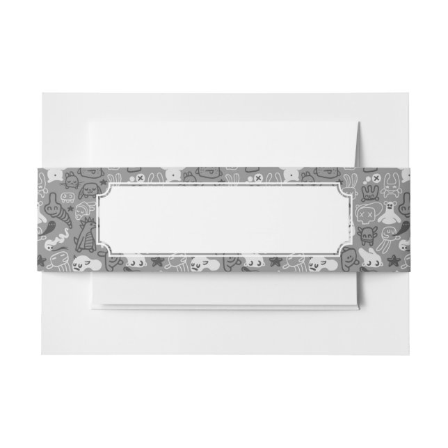 Gekritzelmusterillustration Einladungsbanderole (Vorderseite Beispiel)