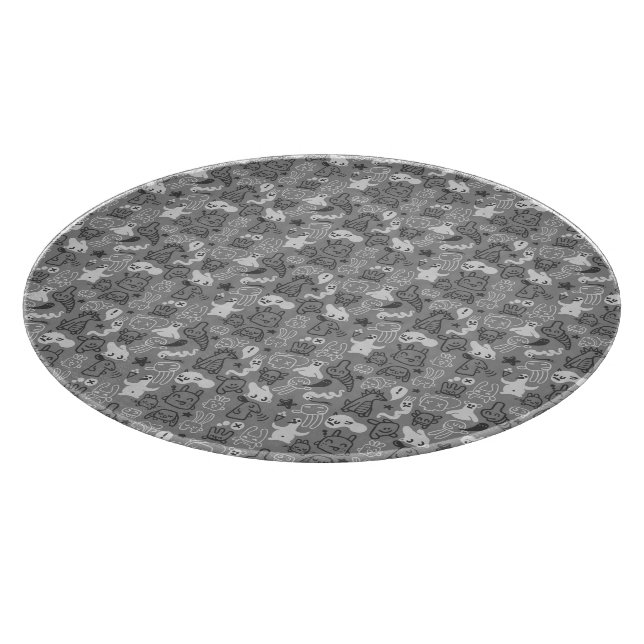 Gekritzelmusterillustration Schneidebrett (Ecke)