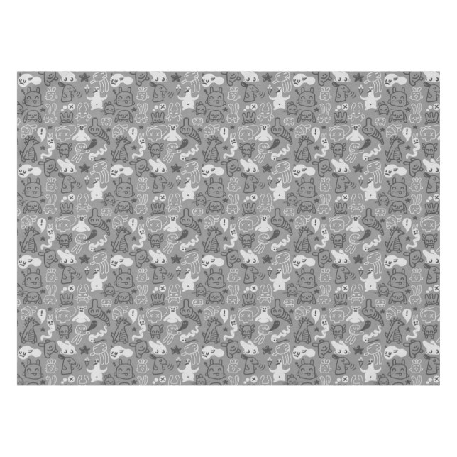 Gekritzelmusterillustration Tischdecke (Vorderseite (Horizontal))