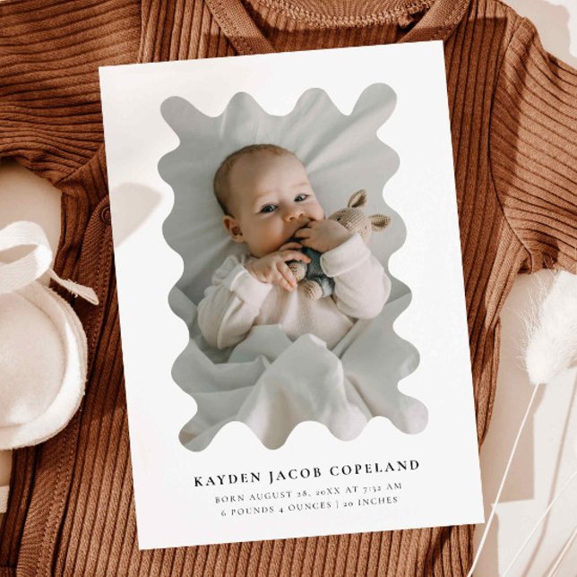 Gekritzelt die Geburtshilfekündigung Foto Ankündigung (Von Creator hochgeladen)