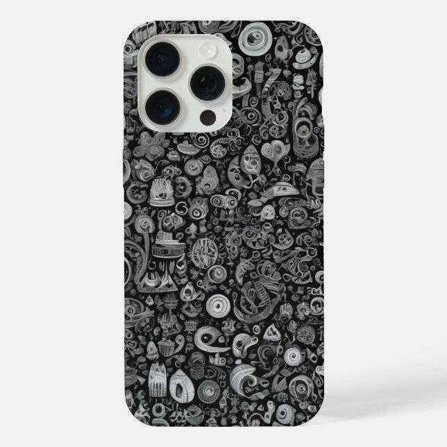 gekritzelt gefüttertes Gehäuse iPhone Hülle (Rückseite)