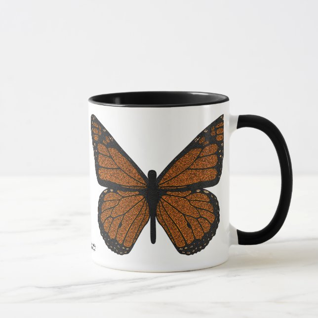 Gekritzelte Monarch-Tasse Tasse (Rechts)