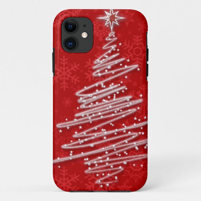 Gekritzelter Weihnachtsbaum Case-Mate iPhone Hülle (Rückseite)