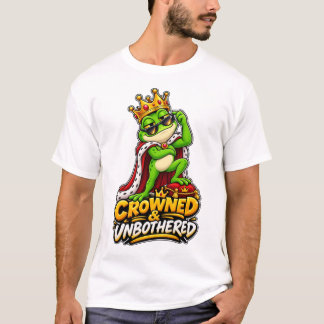 Gekrönt und unbeeindruckt – Lustiger Froschkönig T-Shirt