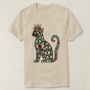Gekrönte Katzenaugen Städtische Königlichkeit T-Shirt
