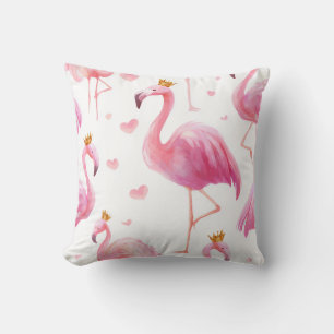 Gekrönter Flamingo – Luxuriöse Insel-Vibes Kissen