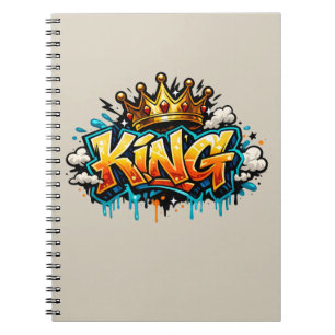 Gekrönter Street King Graffiti Notizblock