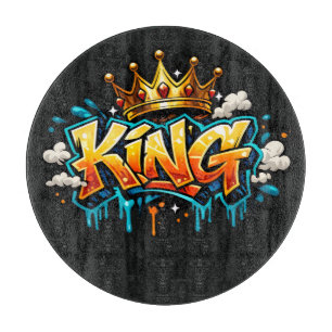 Gekrönter Street King Graffiti Schneidebrett