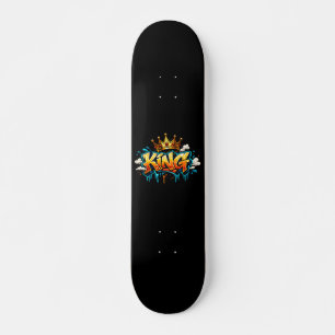 Gekrönter Street King Graffiti Skateboard