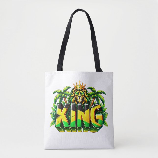 Gekröntes Löwen Tropical Island Pride Design (Vorderseite)