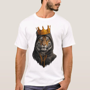 Gekröntes Tiger-König T-Shirt – Royal Streetwear S
