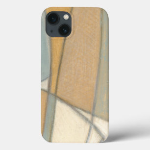 Gekrümmte Linien u. gedämpfte Erdtöne iPhone 13 Hülle