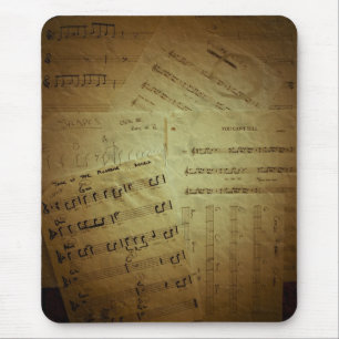 Gekrümmte Musik-Blätter Mousepad