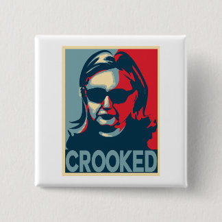 GEKRÜMMTER Knopf/Abzeichen Anti-Hillary Clinton Button