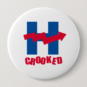 GEKRÜMMTES H - - Anti-Hillary - Button