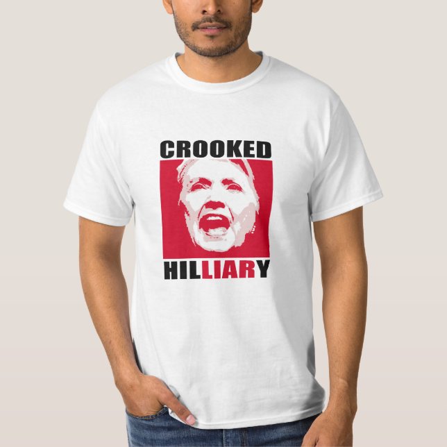 GEKRÜMMTES HILLIARY - - Anti-Hillary - T-Shirt (Vorderseite)