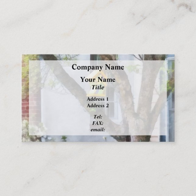 Gekrümmtes Vogel-Haus Visitenkarte (Vorderseite)