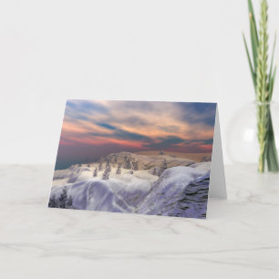 Gekühlte Weihnachtshügel Feiertagskarte