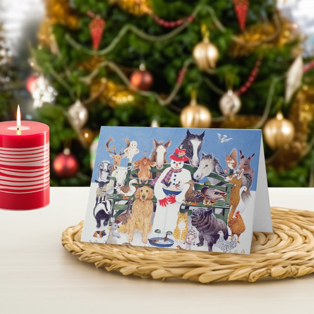 Gekümmert Feiertagskarte (Card on table)