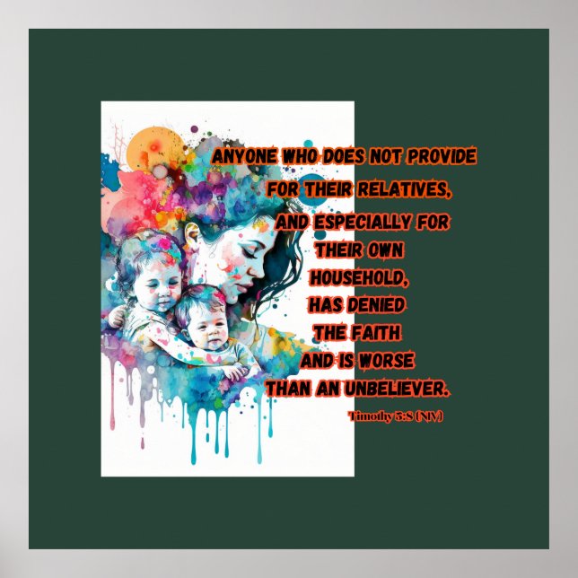 Gekümmert für die Familie: Ein Grundgesetz des Gla Poster (Vorne)