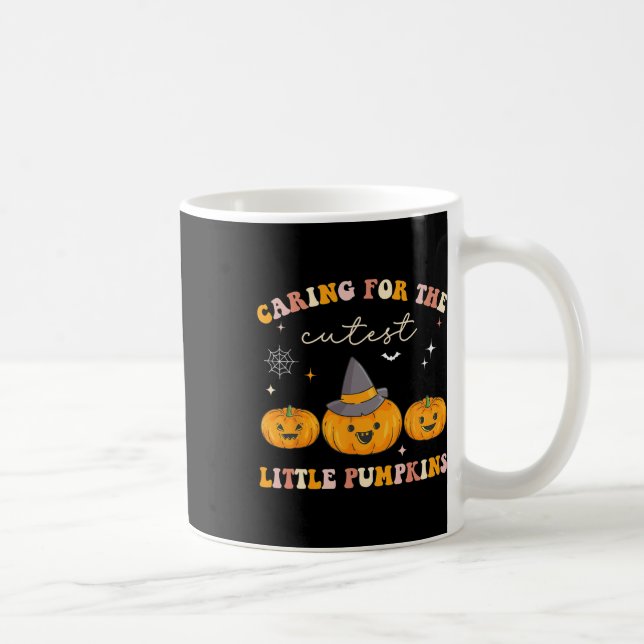 Gekümmert für Niedliche kleine Pumpkins Kinderkran Kaffeetasse (Rechts)
