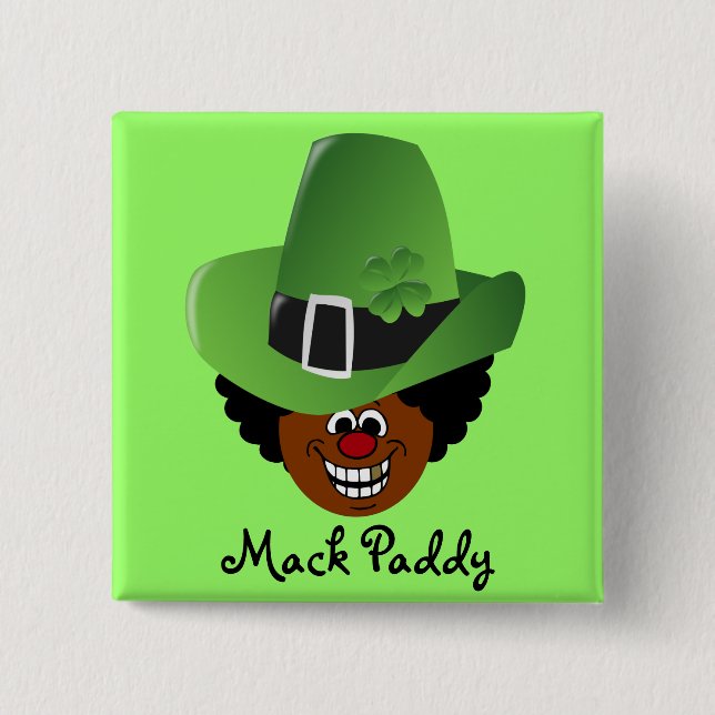 Gekuppelten heraus St Patrick Tageskobold Button (Vorderseite)