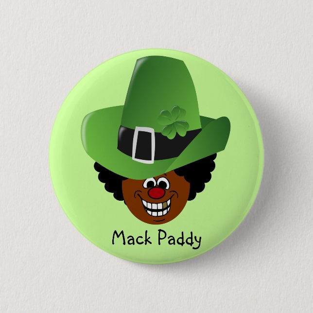 Gekuppelten heraus St Patrick Tageskobold Button (Vorderseite)