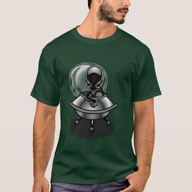 Gekuppeltes heraus UFO T-Shirt (Vorderseite)