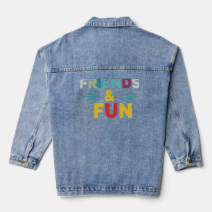 Gelächter - "Freunde und Spaß" Multicolor Jeansjacke