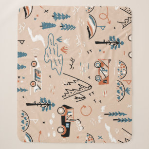 Geländefahren, vintage nahtlos. sherpadecke