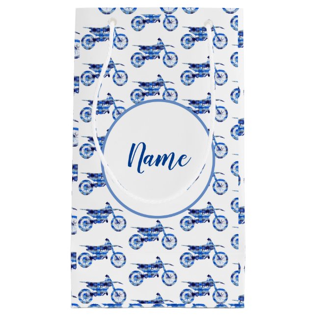 Geländegängiges Motorrad Personalisiert Kleine Geschenktüte (Vorderseite)