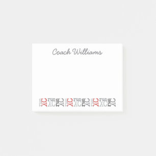 Geländelauf XC-Lauf personalisierter Name Post-it Klebezettel