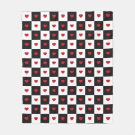 Geländerte Herzen Fleecedecke