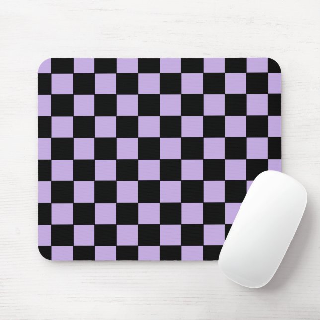 Geländerter Lavendel und Schwarz Mousepad (Mit Mouse)
