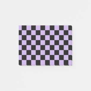 Geländerter Lavendel und Schwarz Post-it Klebezettel