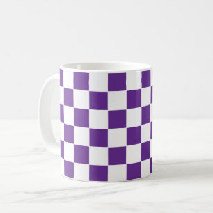 Geländertes Royal Lila und weiß Kaffeetasse