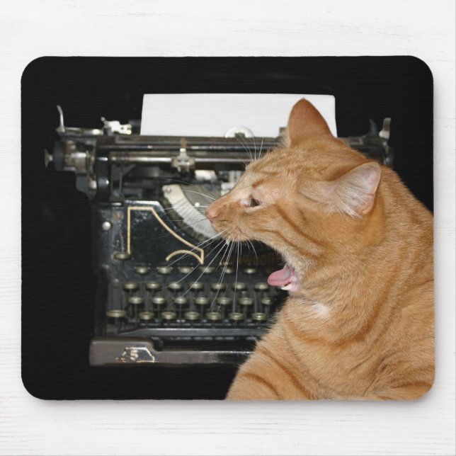 gelangweilter Schriftsteller Mousepad (Vorne)