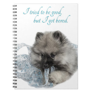 gelangweiltes Puppy-Notebook Notizblock