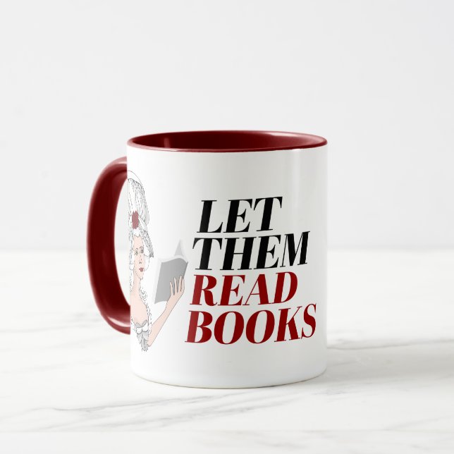 Gelassen Bücher lesen Tasse (Vorderseite Links)