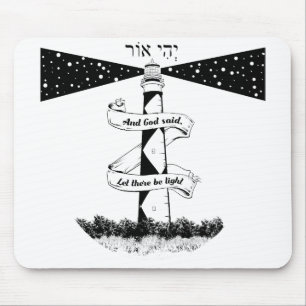 GELASSEN, ES GIBT LICHT schwarz-weiß Mousepad