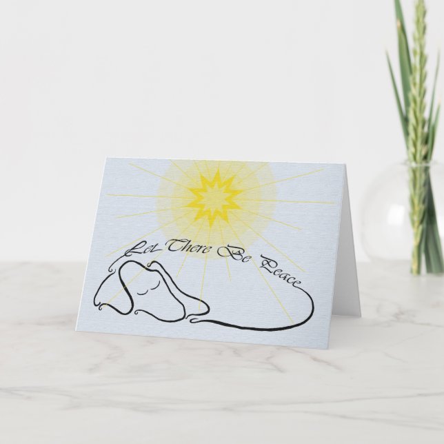 Gelassen Frieden Feiertagskarte (Vorderseite)