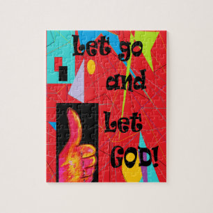 Gelassen gehen Sie Gott lassen Puzzle