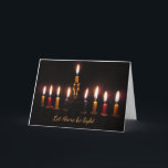 Gelassen gibt es helle menorah Chanukka-Karte Feiertagskarte<br><div class="desc">Gelassen gibt es helle menorah Chanukka-Karte</div>