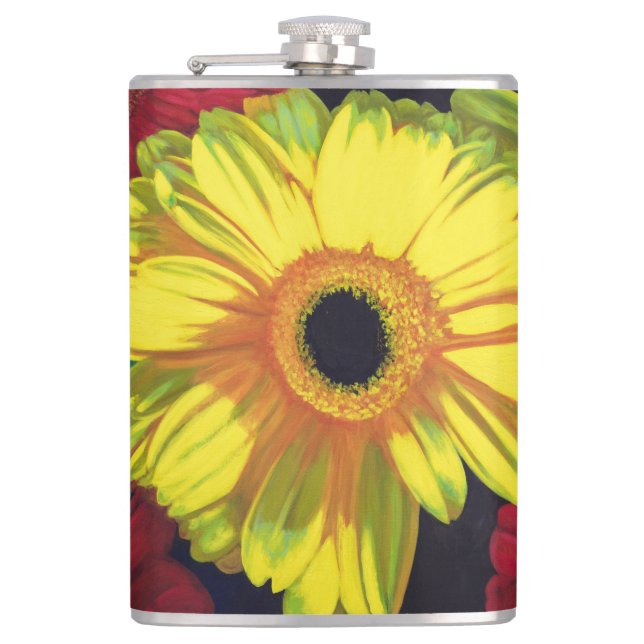 "Gelassen gibt es helles" Vinyl eingewickelte Flachmann (Vorderseite)